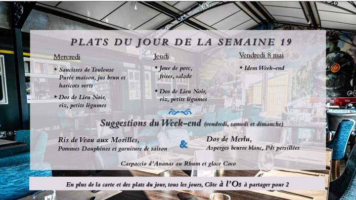 Menus de la Semaine 19