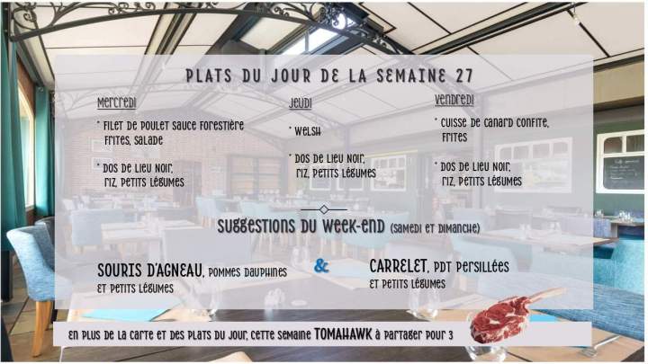Menus de la Semaine 27