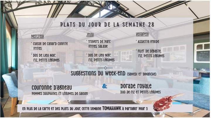 Menus de la Semaine 28