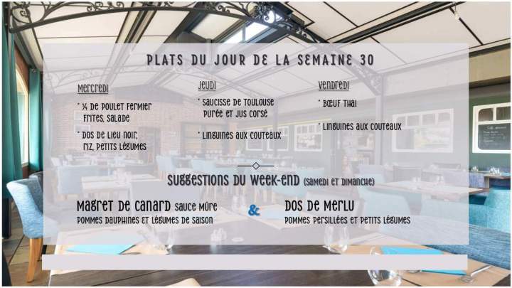 Menus de la Semaine 30