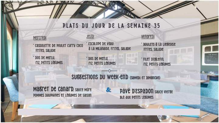Menus de la Semaine 35