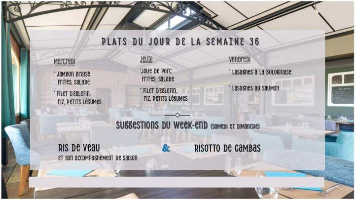 Menus de la Semaine 36