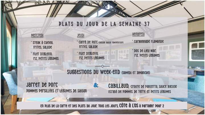 Menus de la Semaine 37