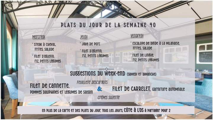 Menus de la Semaine 40