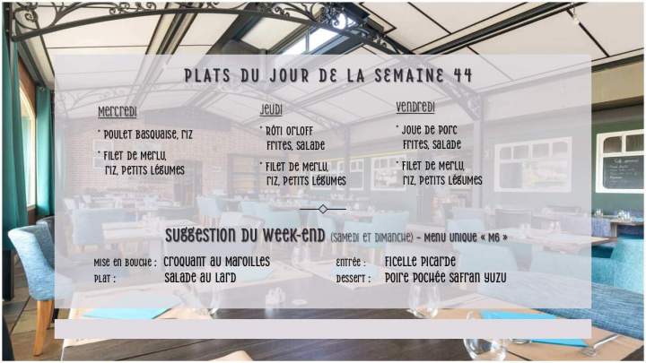 Menus de la Semaine 44