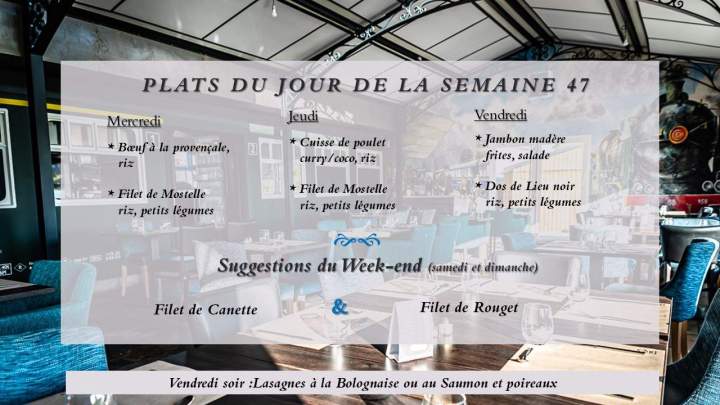 Menus de la Semaine 47