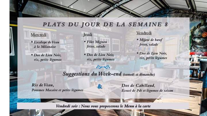 Menus de la Semaine 8