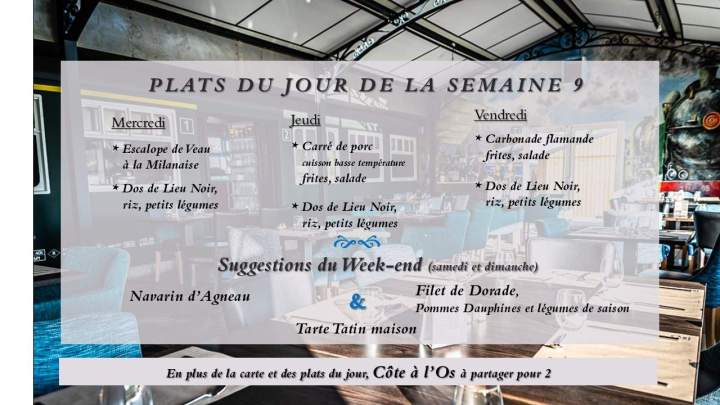 Menus de la Semaine 9